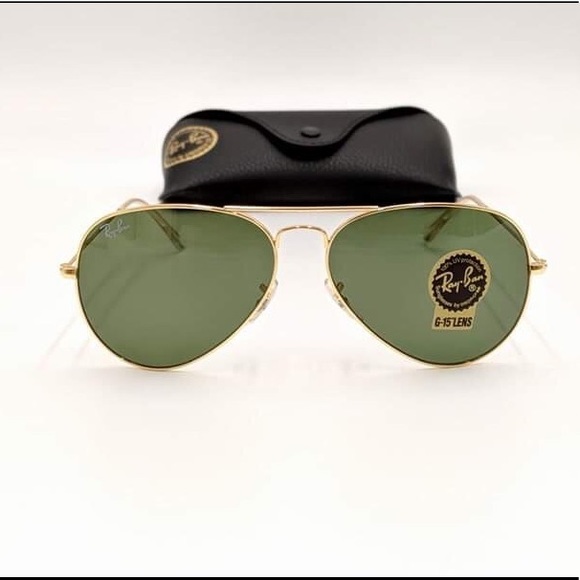 RayBan Aviator Green G-15 Lenses - Picture 2 of 8